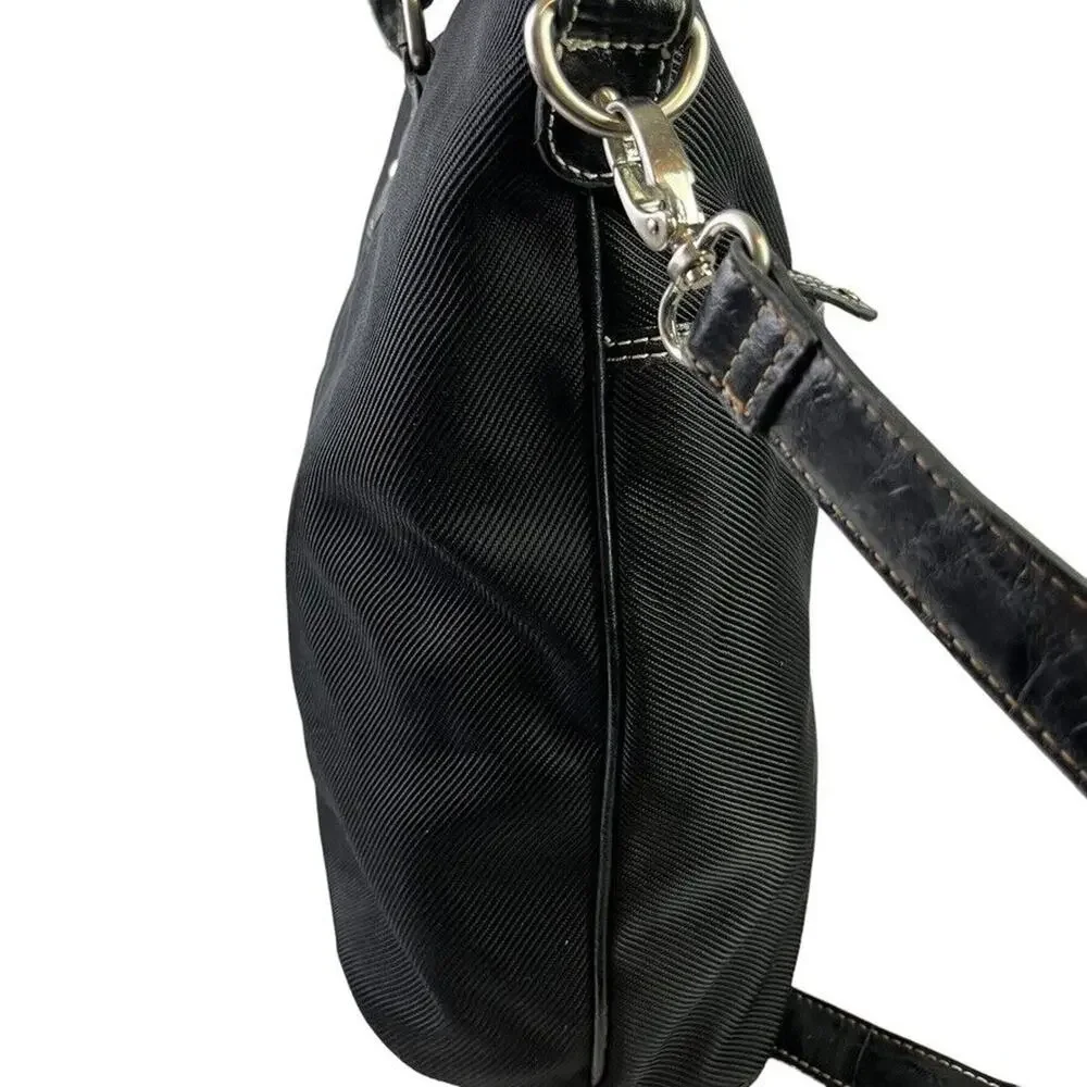 Etienne Aigner Womens Black Large Shoulder Bag Laptop Work Career Purse Handbag